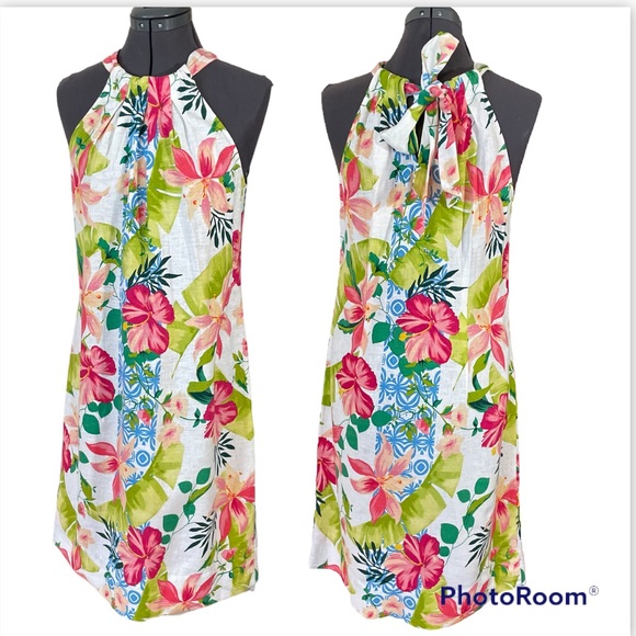 Tommy Bahama Dresses & Skirts - Tommy Bahama Lava Actually Linen Blend Halter Dress